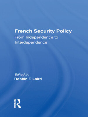 cover image of French Security Policy